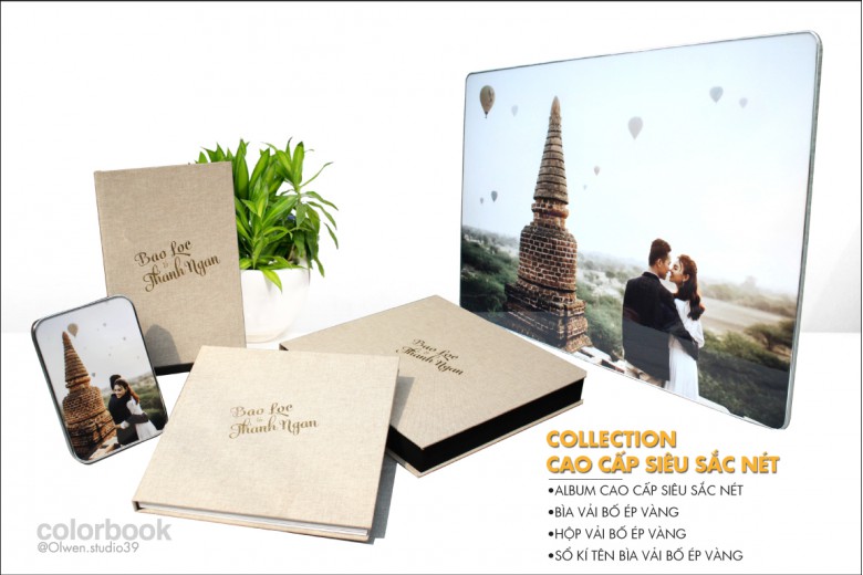 Bộ sưu tập PHOTOBOOK CAO CẤP SIÊU SẮC NÉT_BÌA VẢI BỐ ÉP VÀNG